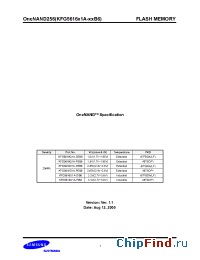 Datasheet KFG5616D1A-DEB6 производства Samsung