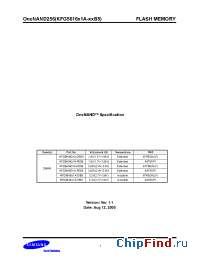Datasheet KFG5616D1A-PEB5 производства Samsung