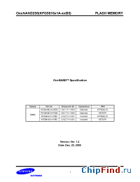 Datasheet KFG5616U1A-DIB5/B6 производства Samsung