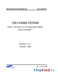 Datasheet KM416RD16C производства Samsung