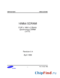 Datasheet KM416S1020CT-H производства Samsung