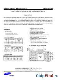 Datasheet KM416V254DJ производства Samsung