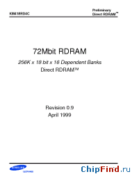 Datasheet KM418RD4C-LK80 производства Samsung