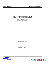 Datasheet KMM332F404BS производства Samsung