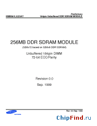 Datasheet KMM381L3223AT-FY производства Samsung