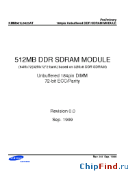 Datasheet KMM381L6423AT производства Samsung