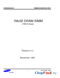 Datasheet KMM5321200C2WG производства Samsung