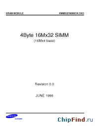 Datasheet KMM53216000CK производства Samsung