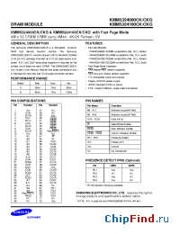 Datasheet KMM5324100CK/CKG производства Samsung