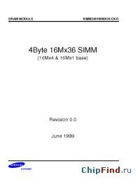 Datasheet KMM53616000CKG производства Samsung
