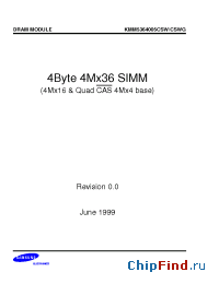 Datasheet KMM5364005CSW производства Samsung