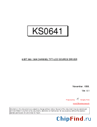 Datasheet KS0641 производства Samsung