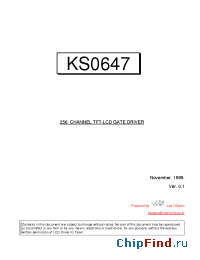 Datasheet KS0647 производства Samsung