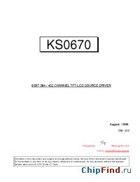 Datasheet KS0670 производства Samsung