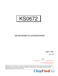 Datasheet KS0672 производства Samsung