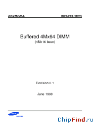 Datasheet M364E0404BT0-C производства Samsung
