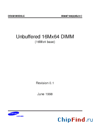 Datasheet M366F1600BJ2-C производства Samsung