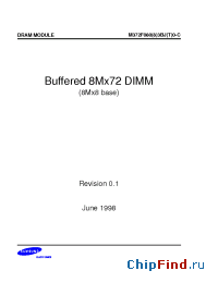 Datasheet M372F0803BT0-C производства Samsung