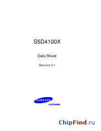 Datasheet S5D4100X производства Samsung