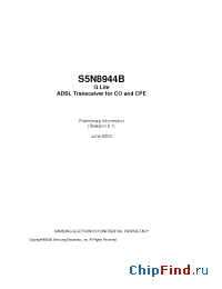Datasheet S5N8944B производства Samsung