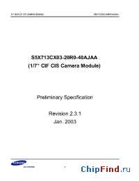Datasheet S5X713CX производства Samsung