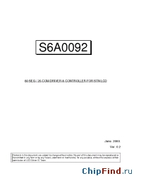 Datasheet S6A0092 производства Samsung