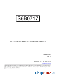 Datasheet S6B0717X01-B0CY производства Samsung