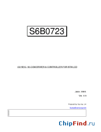 Datasheet S6B0723 производства Samsung