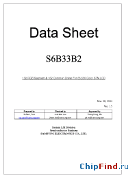 Datasheet S6B33B2A02-B0CY производства Samsung