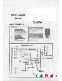 Datasheet STR-F6511 manufacturer Sanken