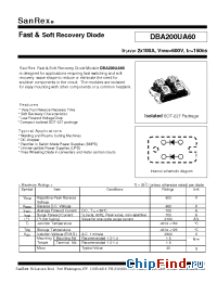 Datasheet DBA200UA60 производства SanRex