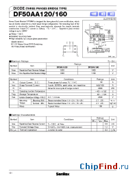 Datasheet DF50AA160 manufacturer SanRex