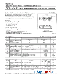 Datasheet DKA200AA60 производства SanRex