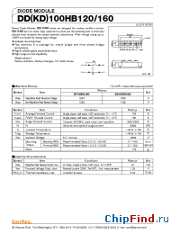 Datasheet KF100HB160 производства SanRex