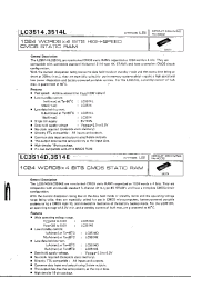 Datasheet LC3514L производства Sanyo