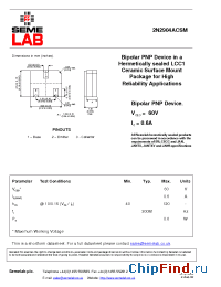 Datasheet 2N2904ACSM manufacturer SemeLAB