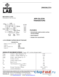 Datasheet 2N5339LCC4 производства SemeLAB