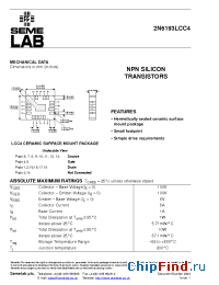Datasheet 2N6193LCC4 производства SemeLAB