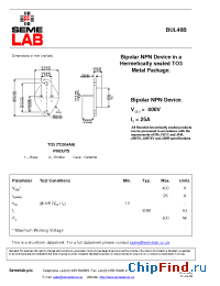Datasheet BUL46B manufacturer SemeLAB