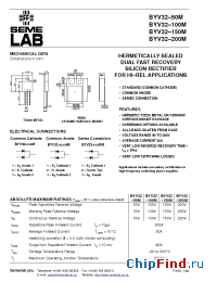Datasheet BYV32-200SMD manufacturer SemeLAB