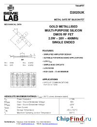 Datasheet D2025UK manufacturer SemeLAB