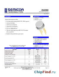 Datasheet 2N2060(CAN) производства Semicoa