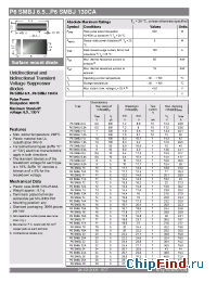 Datasheet P6SMBJ9.0A производства Semikron