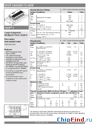 Datasheet SKIIP2403GB172-4DW manufacturer Semikron