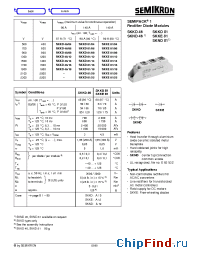 Datasheet SKKE81/14 производства Semikron