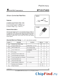 Datasheet BT151F-600 производства SemiWell