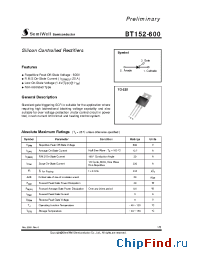 Datasheet BT152-600 производства SemiWell