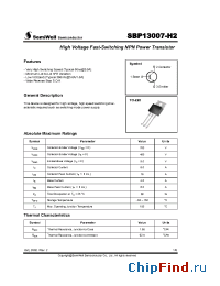 Datasheet SBP13007-H2 производства SemiWell
