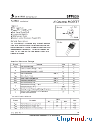 Datasheet SFP830 производства SemiWell