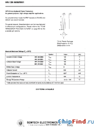 Datasheet 2N5550 производства Semtech
